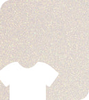 SISER- GLITTER- Rainbow White HTV Glitter