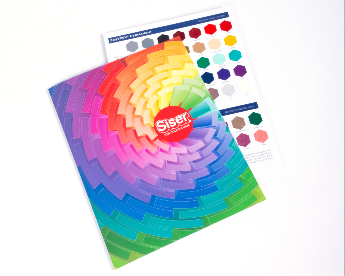 Siser Vinyl Cheat Sheet - Color Craft Vinyl