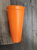 24 Oz Plastic Cup with Lid and Straw