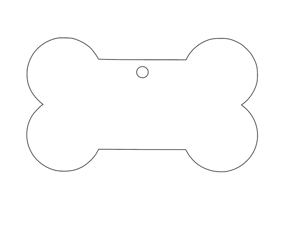 Acrylic Dog Bone Tag – Cherry Pit Designs