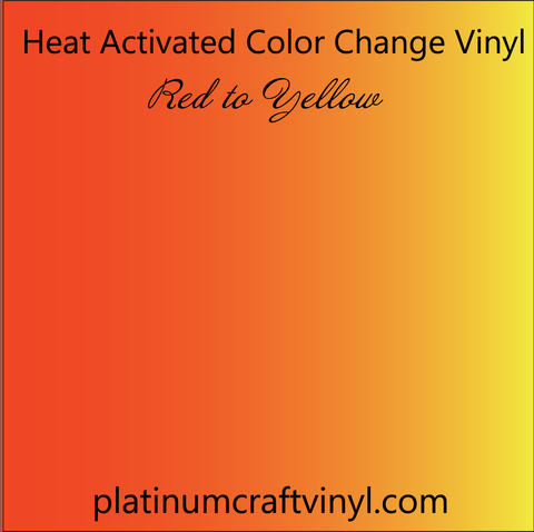 Heat Activated Red Color Changing Vinyl